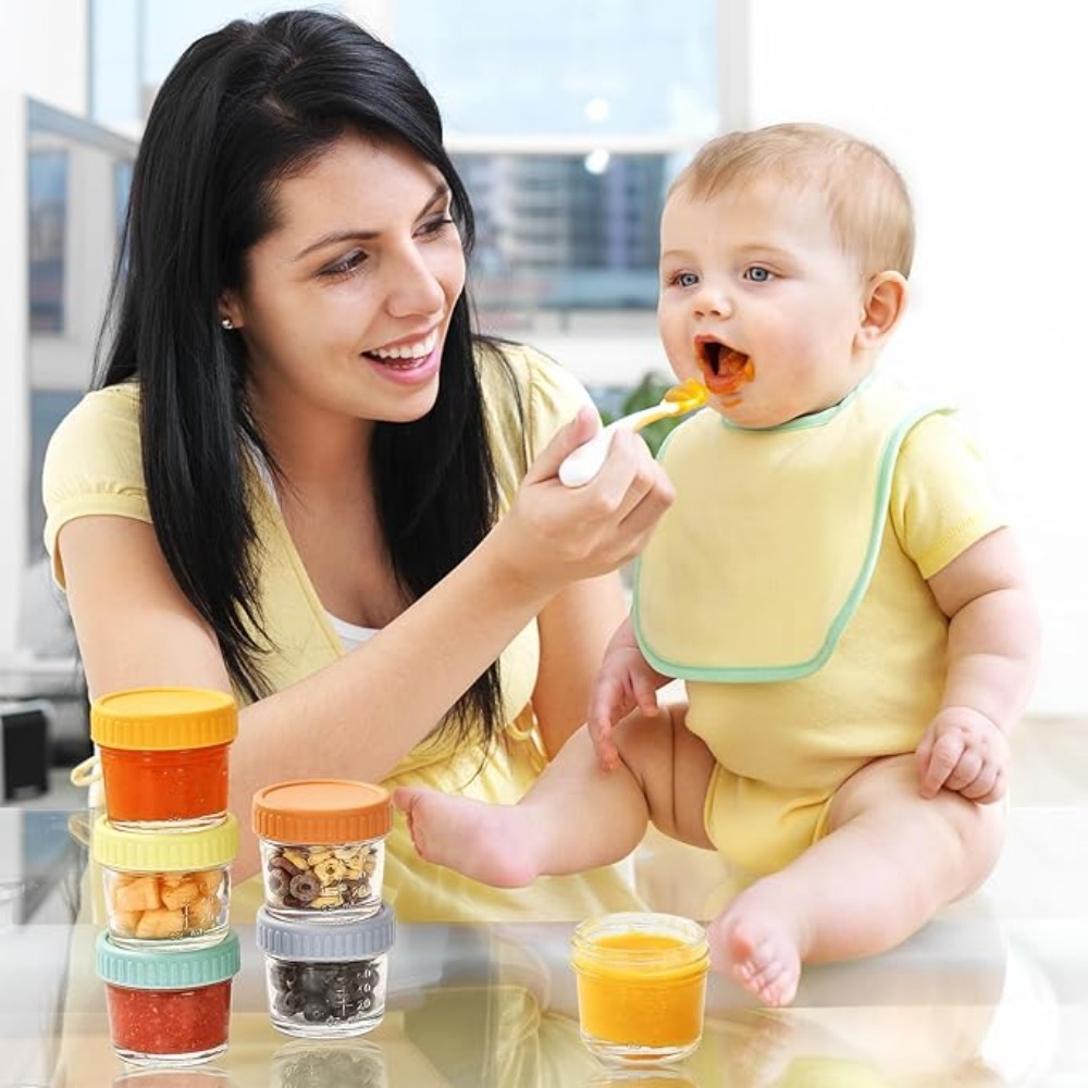Baby Food Glass - Juego de 6 Frascos de Vidrio