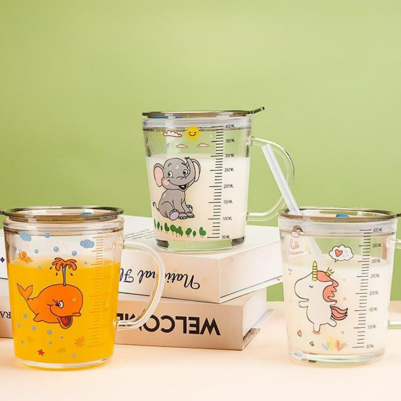 Baby Food Glass - Taza de cristal de dibujos animados