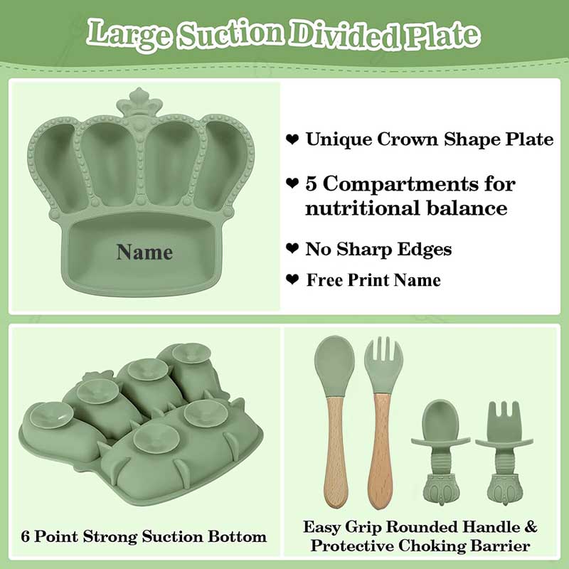 Plato de alimentación con nomb - Baby Food Universe reseña y precio