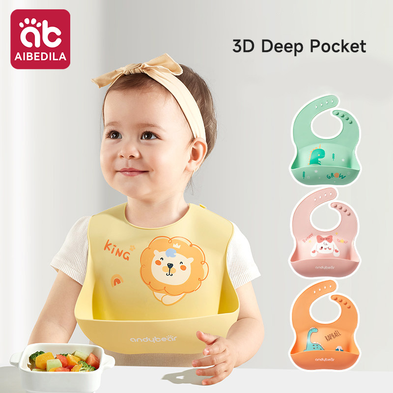 AIBEDILA-Babero de silicona pa - Baby Food Year Old reseña y precio