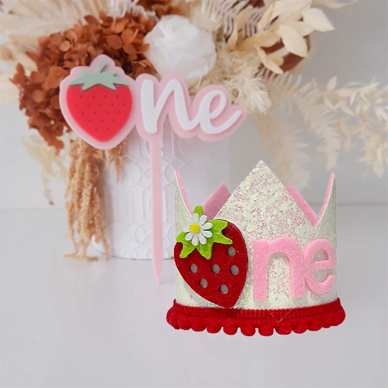 Corona de Fresa Rosa para Cump - Baby Food Year Old reseña y precio