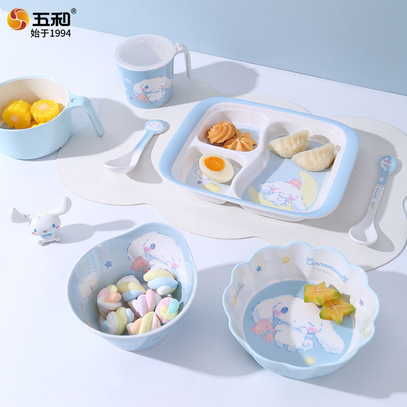 Vajilla Sanrio, cuenco antiesc - Baby Food Universe reseña y precio