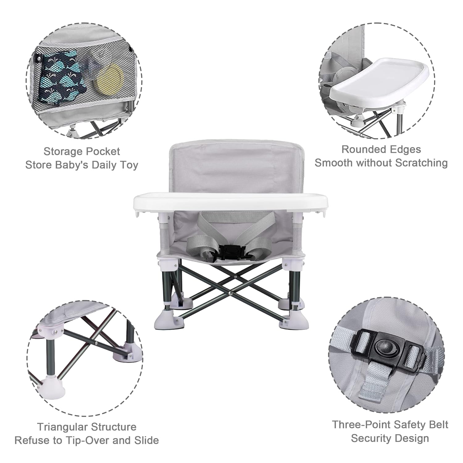 Silla plegable para acampar pa - Baby Food Eating Chair reseña y precio